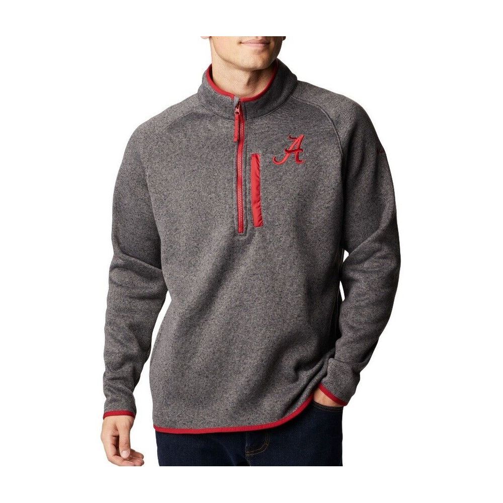 Columbia Charcoal Alabama Crimson Tide Canyon Point 1/2 Zip Fleece‎ Sweater 2XL